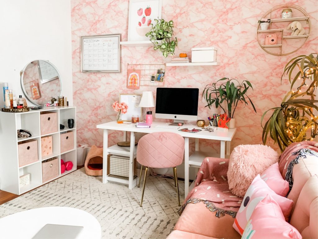 Pink Home Office Decor Inspiration