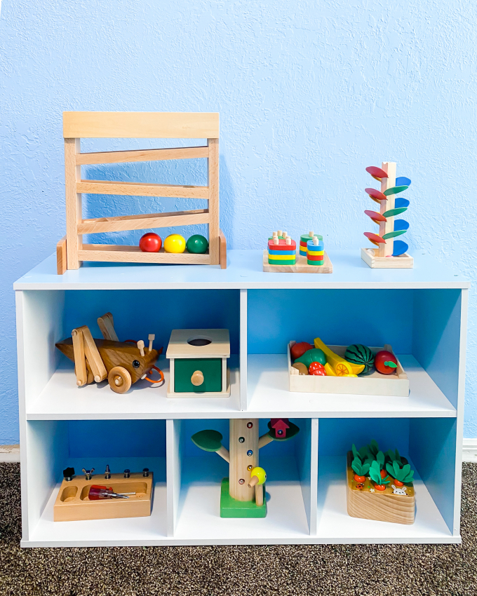 Montessori toy shelf