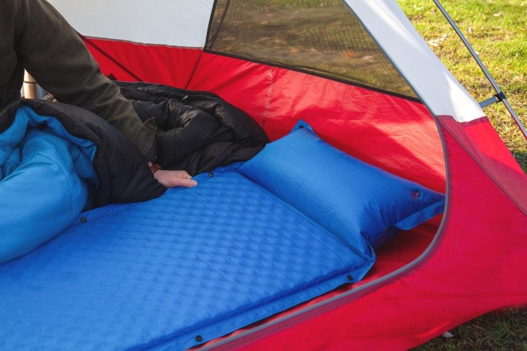 camping mat for toddlers in a tent