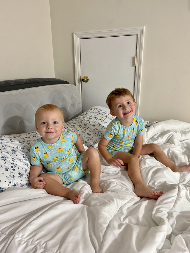 Babies in bamboo baby pajamas