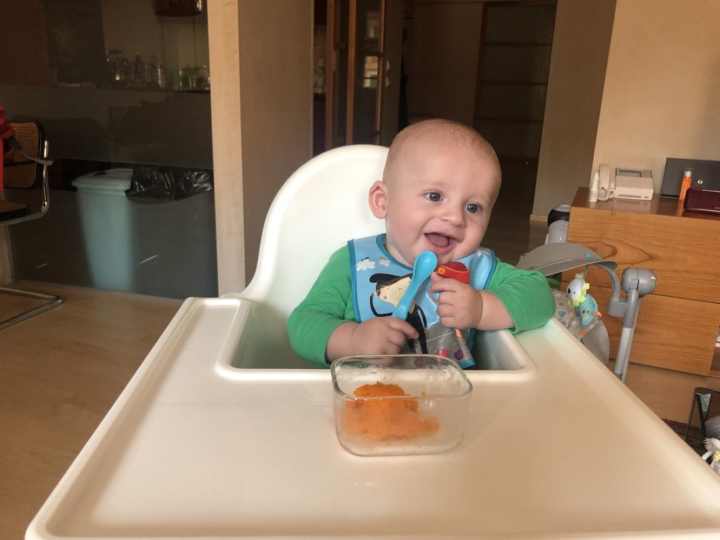 Baby too small for high outlet chair